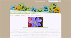 Desktop Screenshot of immuunipuutospotilaidenyhdistys.fi