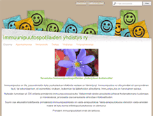 Tablet Screenshot of immuunipuutospotilaidenyhdistys.fi